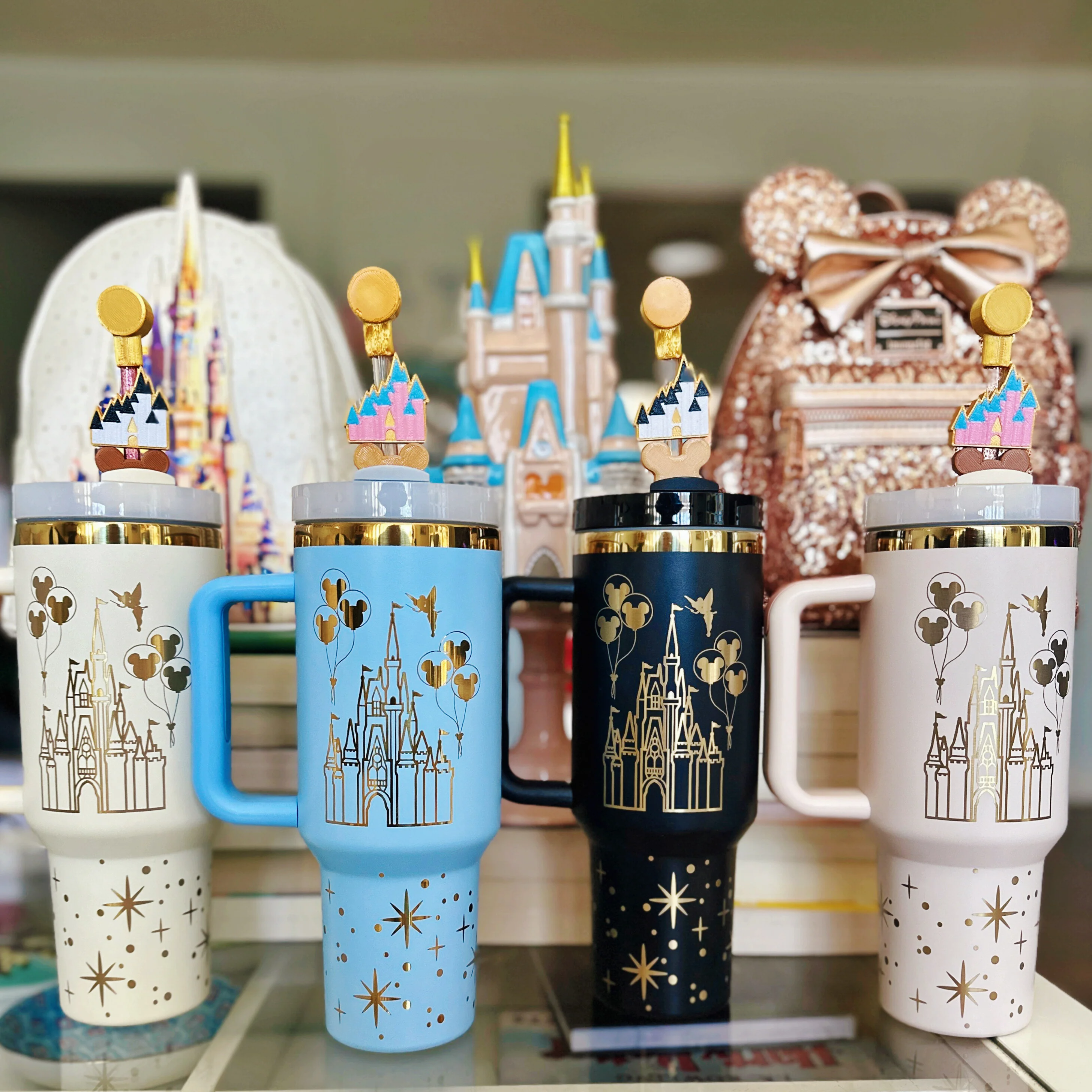 Gold Castle and Carriage on 40 oz Quencher Inspired Stainless Steel Tumbler - Image 4