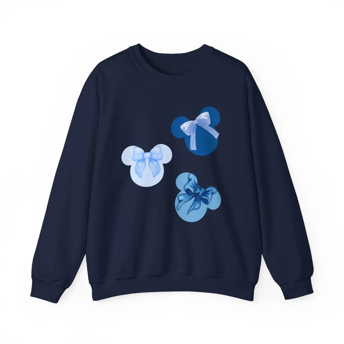 Mouse Head with Pretty Bows Unisex Heavy Blend Crewneck Sweatshirt - Image 3