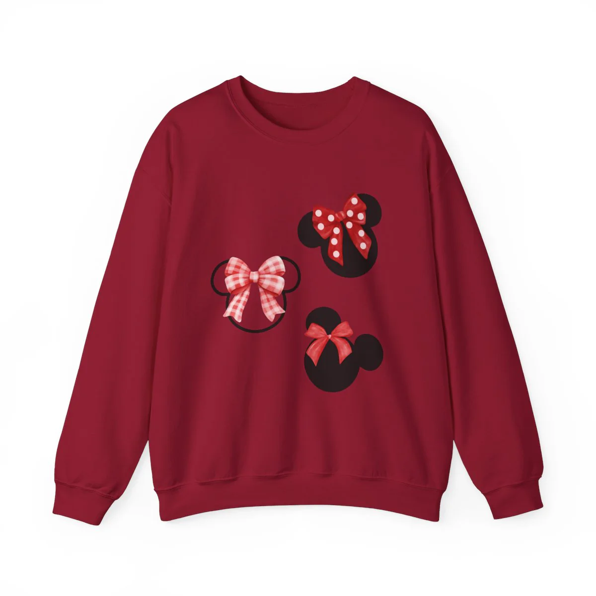 Mouse Head with Pretty Bows Unisex Heavy Blend Crewneck Sweatshirt - Image 6