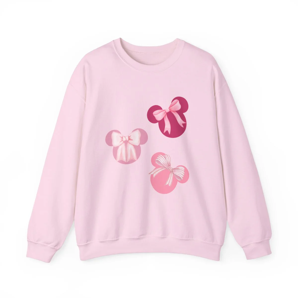 Mouse Head with Pretty Bows Unisex Heavy Blend Crewneck Sweatshirt - Image 7
